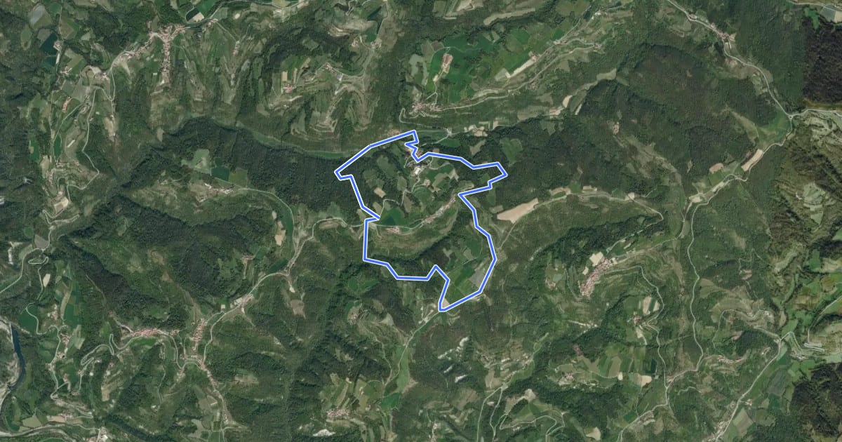Маршрут Percorso Mountain Bike на спутниковом снимке