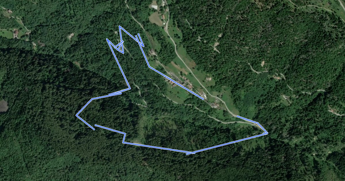 Маршрут Percorso Natura на спутниковом снимке