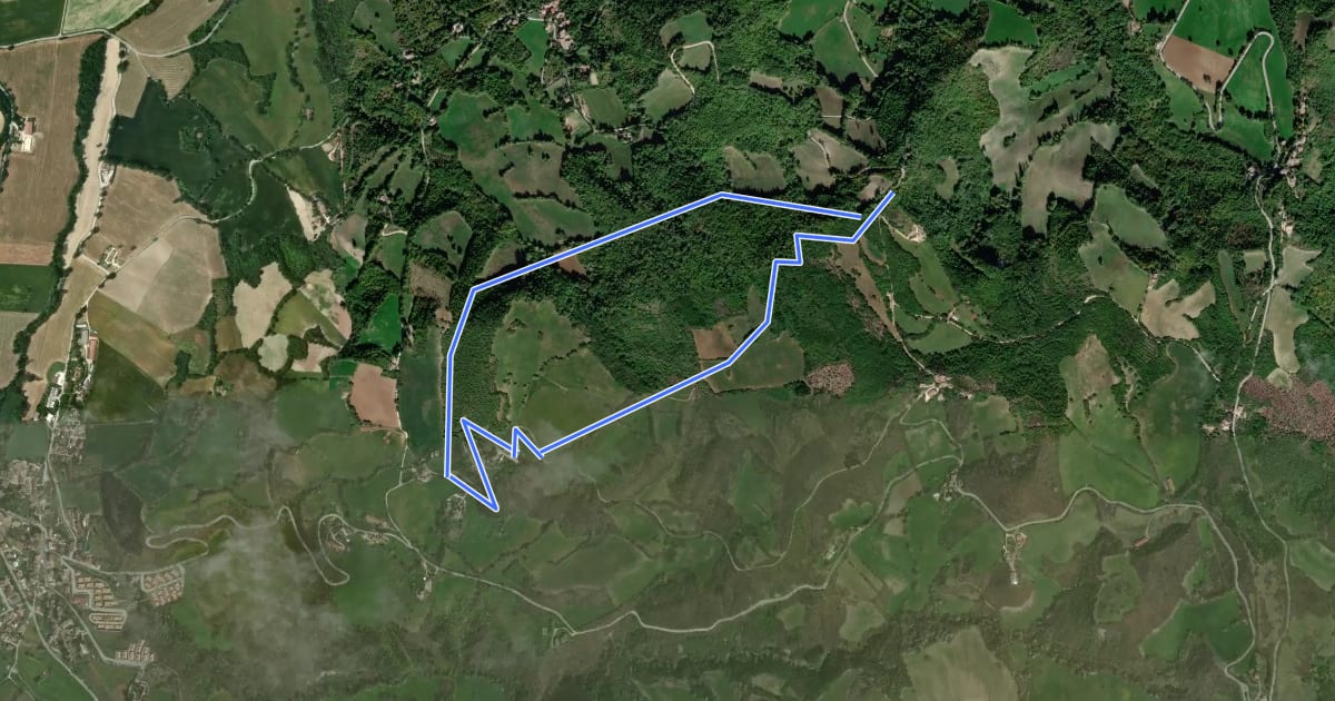 Маршрут Percorso Natura N2 на спутниковом снимке