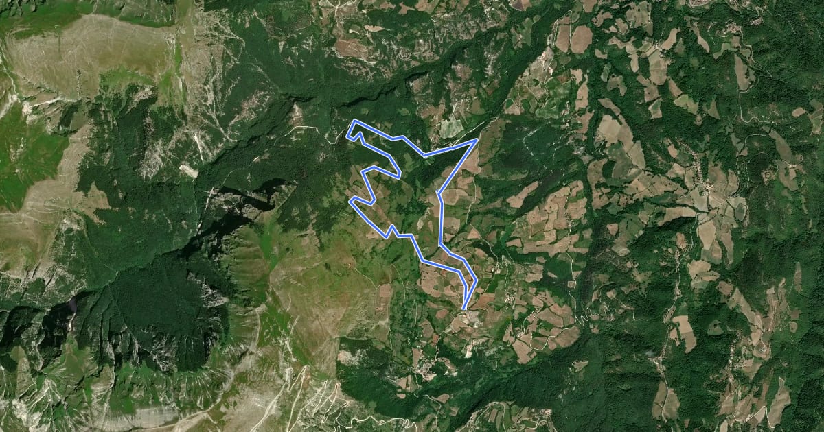 Маршрут Percorso Natura N5 на спутниковом снимке