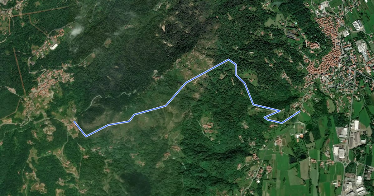 Маршрут Percorso Naturalistico La Felce Reale на спутниковом снимке