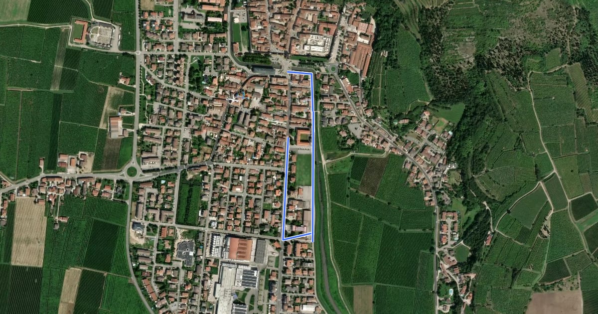 Маршрут Percorso Scuole di Soave на спутниковом снимке