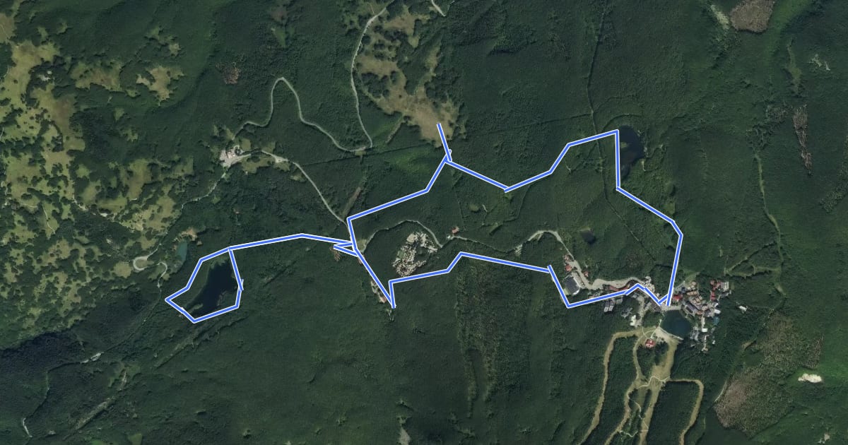 Маршрут Percorso Verde Chiaro на спутниковом снимке