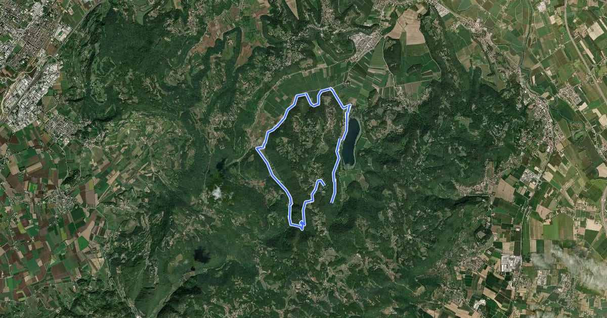 Маршрут Percorso VERDE - Valle dei Molini на спутниковом снимке