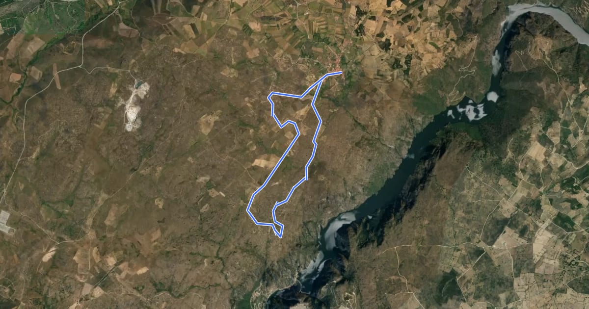 Маршрут Percurso da Barragem на спутниковом снимке