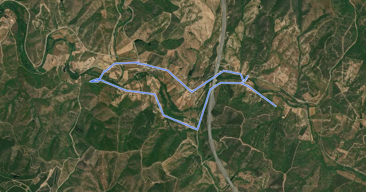 Маршрут Percurso das Fontes Boião-Azilheira - 4 Vale de Horta на спутниковом снимке