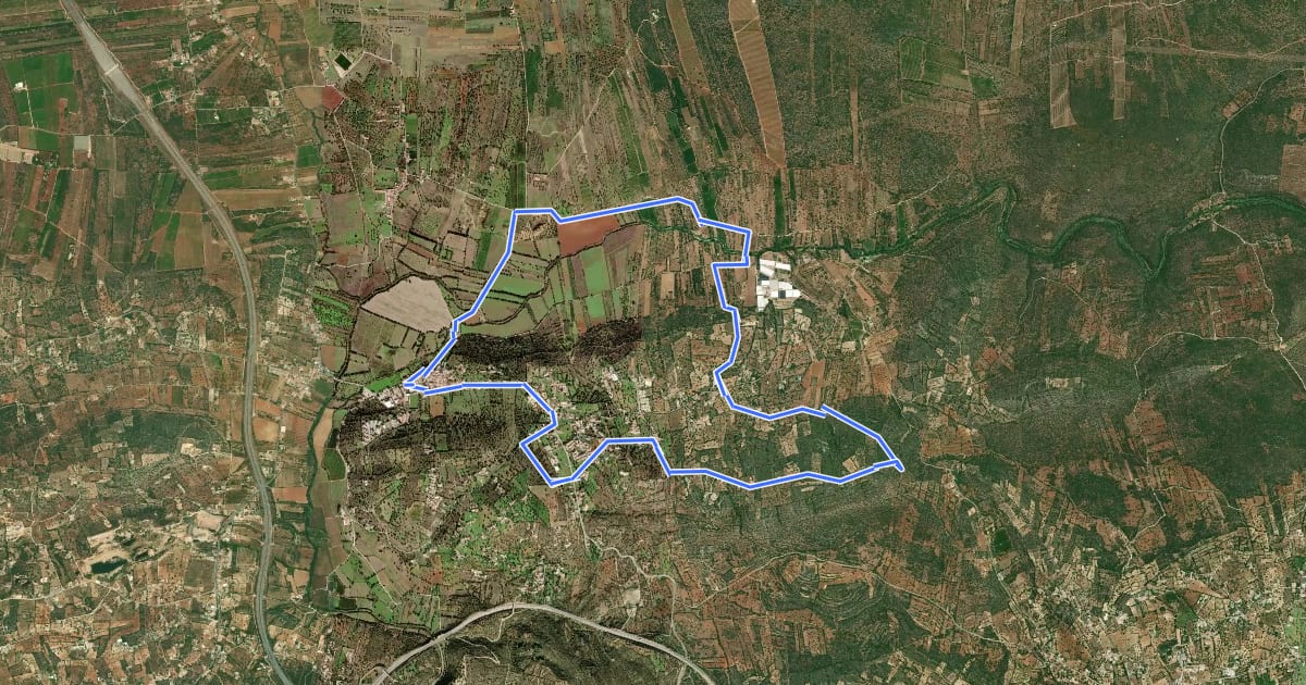 Маршрут Percurso do Cerro Grande на спутниковом снимке