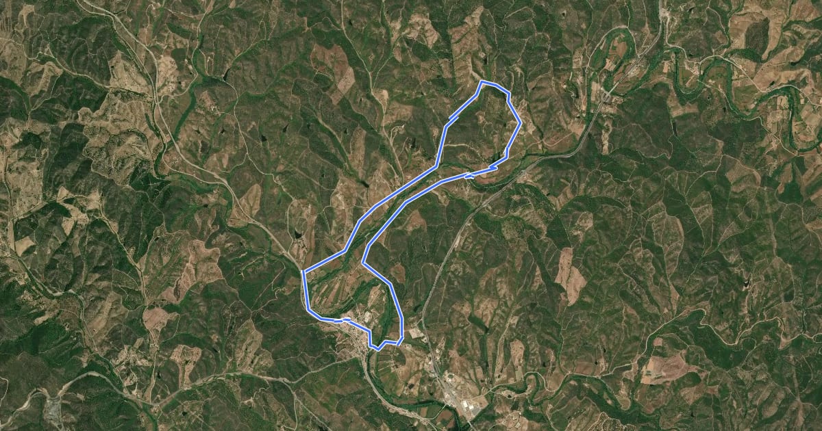 Маршрут Percurso do Lagoão на спутниковом снимке