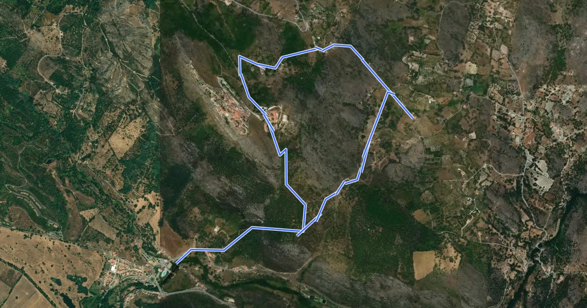 Маршрут Percurso Pedestre de Marvão на спутниковом снимке