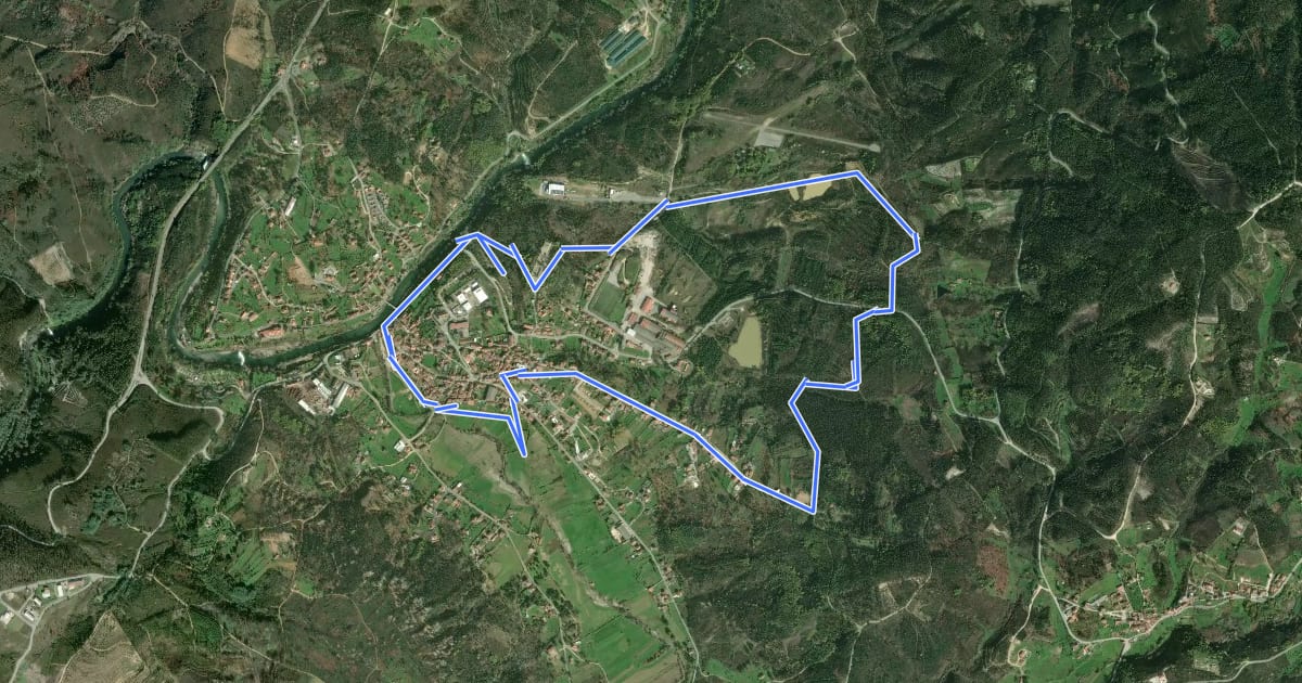 Маршрут Percurso Verde – Centro Cyclin’ Portugal da Serra do Açor на спутниковом снимке