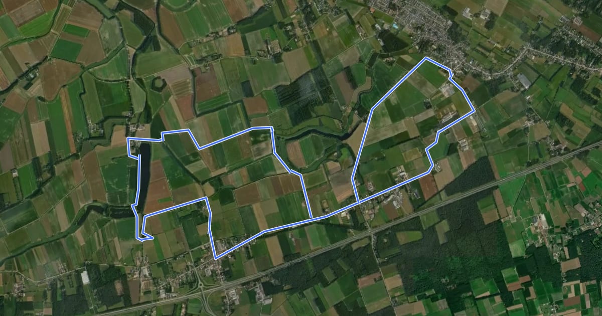 Маршрут Pereboomsgat Wandelroute на спутниковом снимке