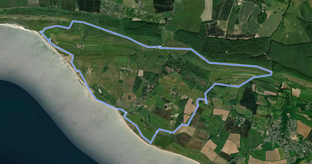 Маршрут Perimeter Route, Mottistone на спутниковом снимке