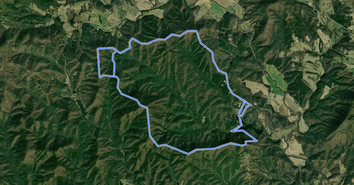 Маршрут Perimeter Trail на спутниковом снимке