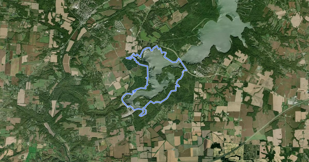 Маршрут Perimeter Trail на спутниковом снимке