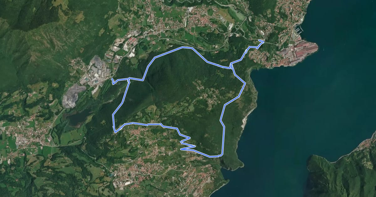 Маршрут Periplo Monte Clemo на спутниковом снимке