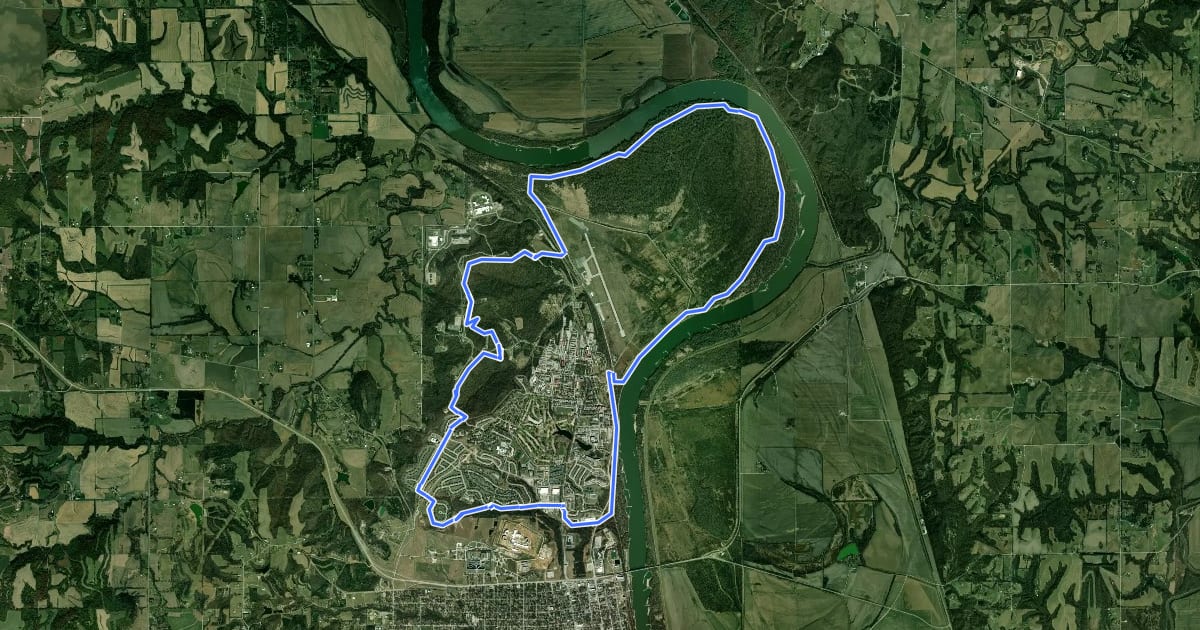 Маршрут Permiter Trail на спутниковом снимке