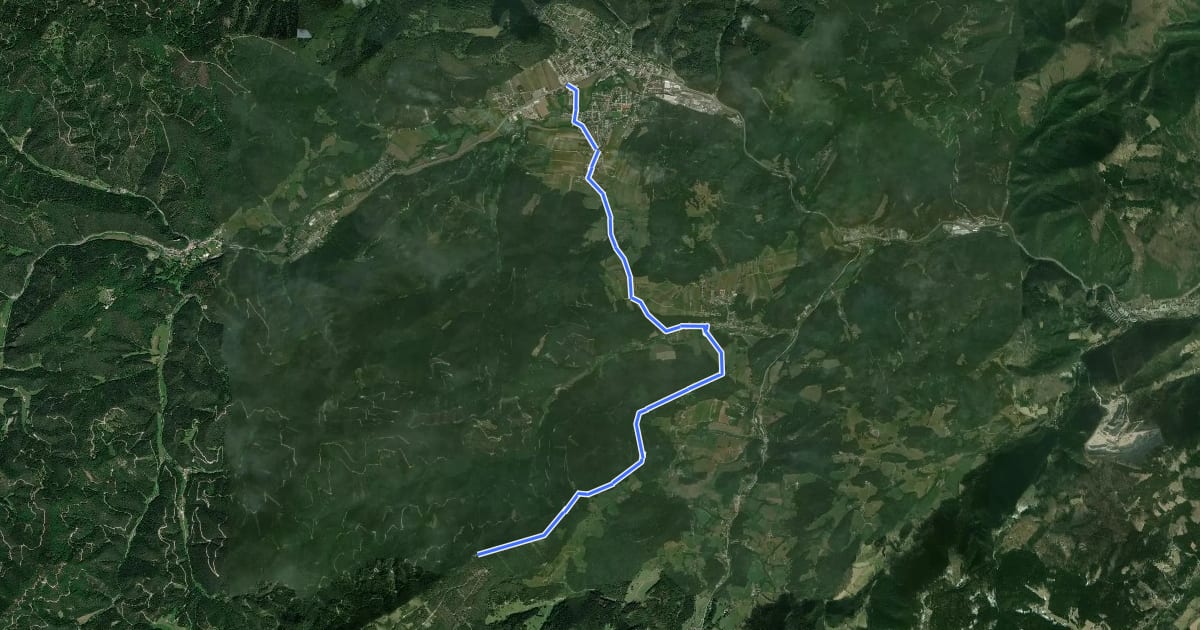 Маршрут Pernitz Bhf - Neusiedl - Gauermann Hütte на спутниковом снимке