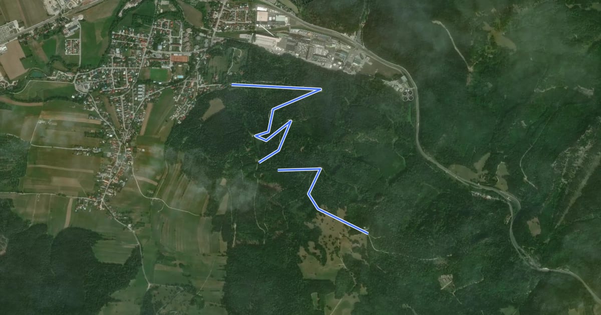 Маршрут Pernitz - Gr. Kitzberg - Waidmannsfeld на спутниковом снимке