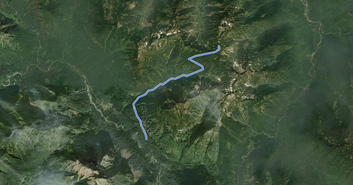 Маршрут Perry Creek Trail на спутниковом снимке