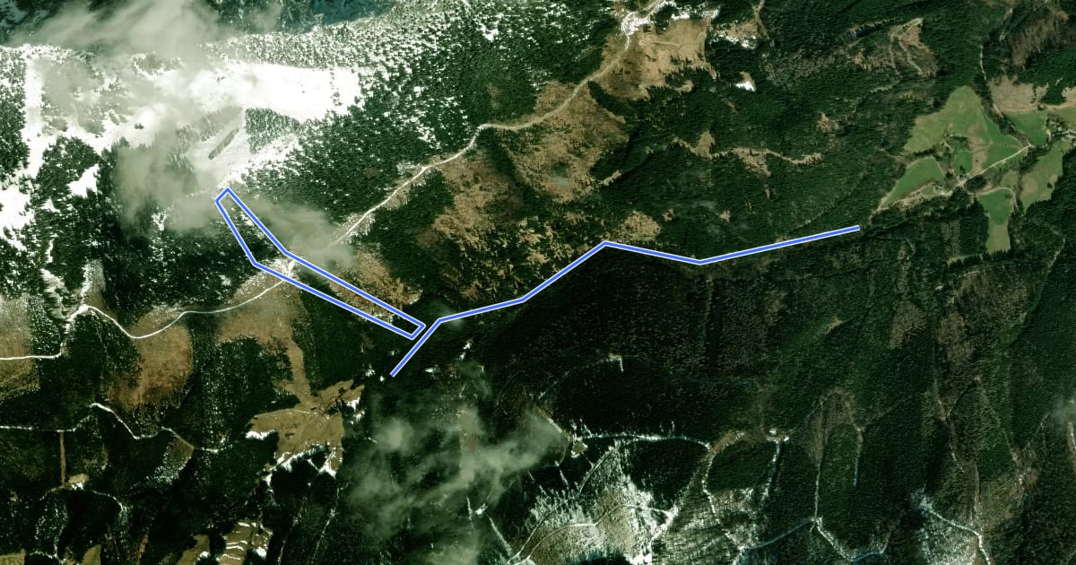 Маршрут Perschkogel на спутниковом снимке