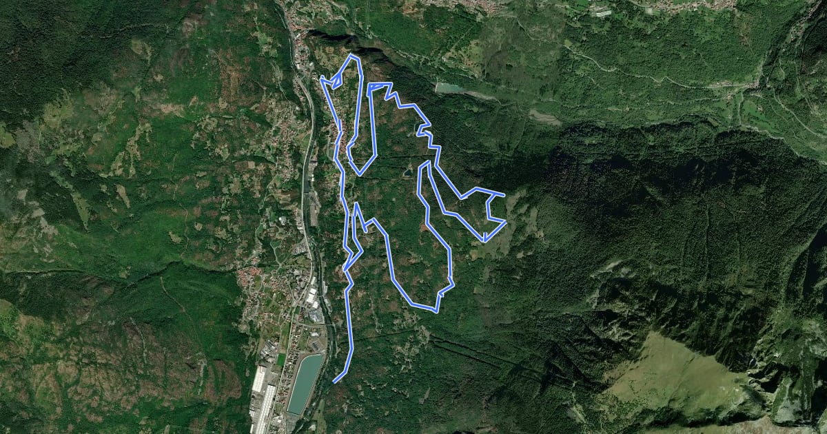 Маршрут Persech Trail на спутниковом снимке