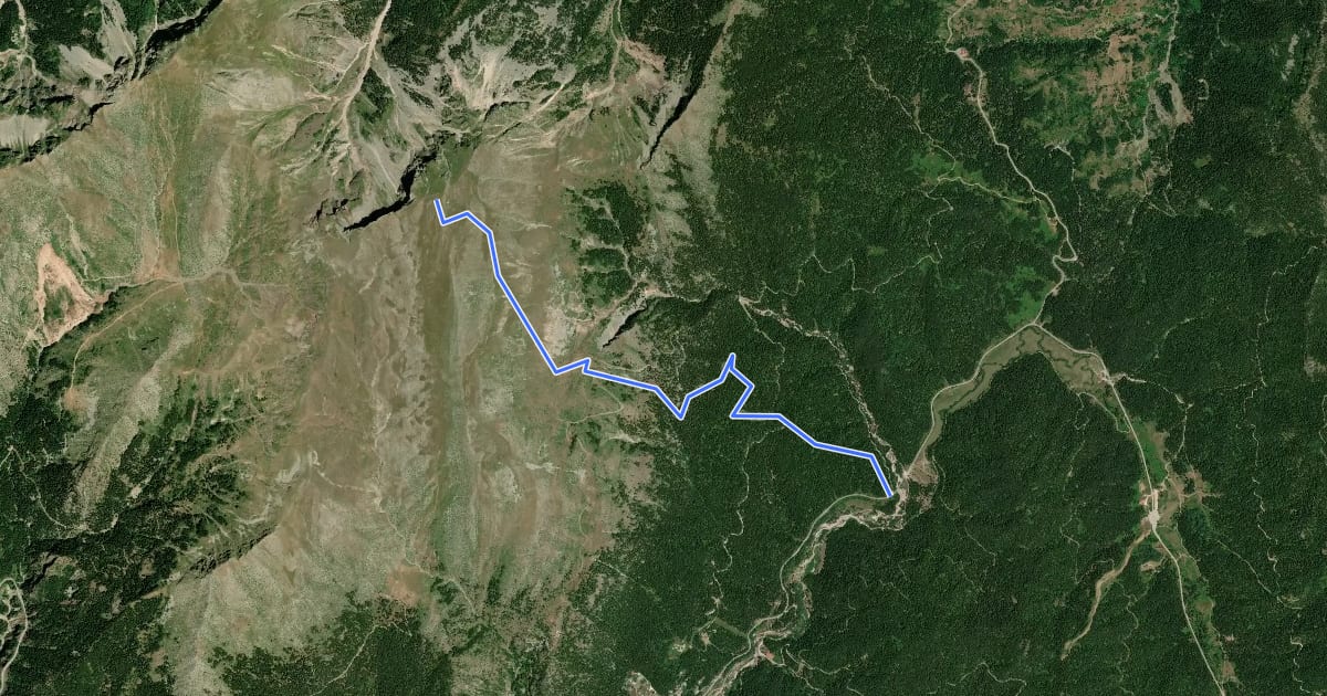 Маршрут Pertouli Neraida Trail на спутниковом снимке