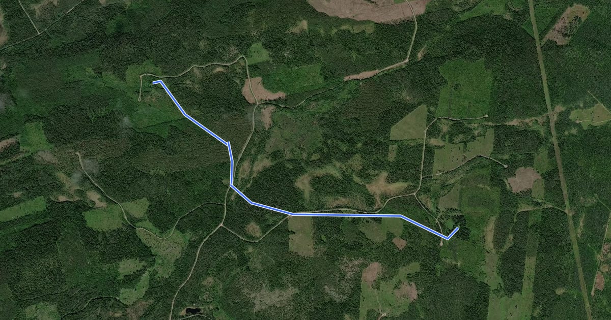 Маршрут Pervallen-Kalvsvallen 3.6km на спутниковом снимке