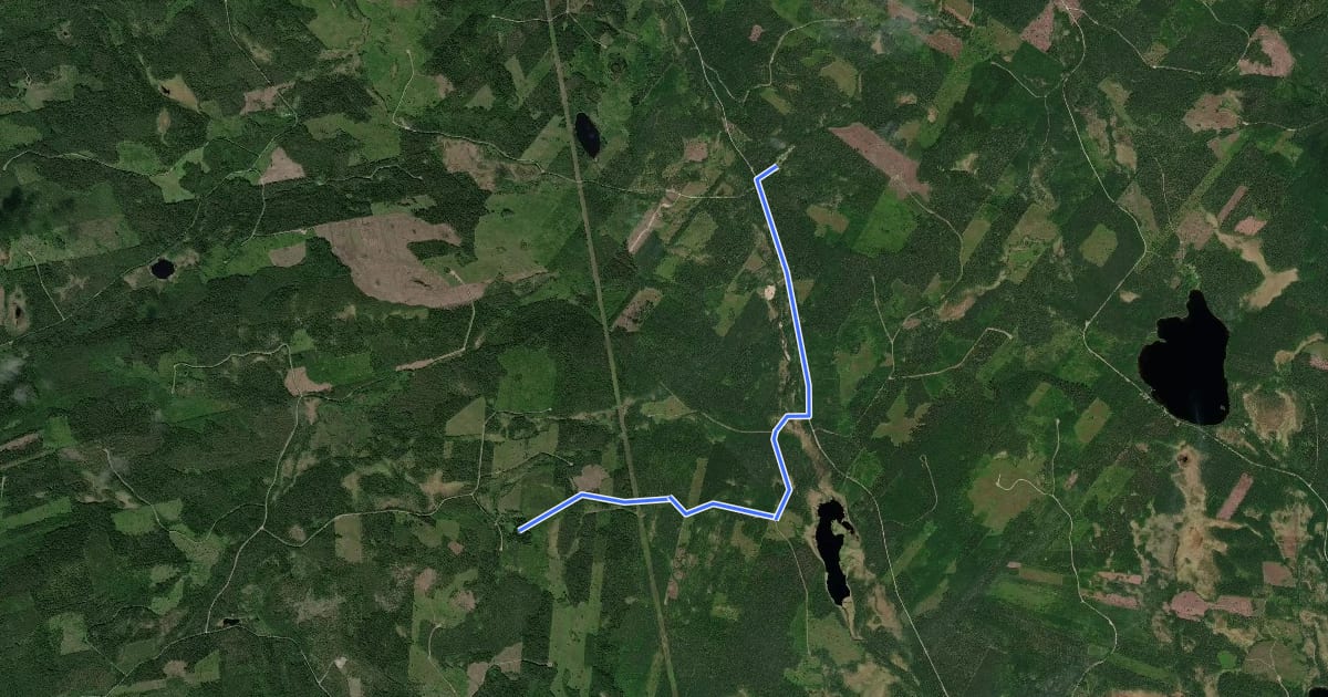 Маршрут Pervallen-Råbergsvallen 5.6km на спутниковом снимке