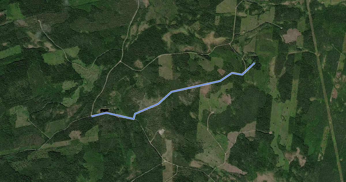 Маршрут Pervallen-Öratjärnen 3km на спутниковом снимке