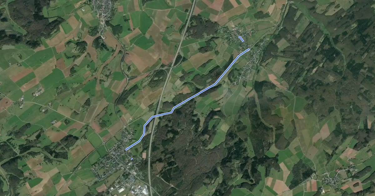 Маршрут Pesch (37) - Zingsheim (94) на спутниковом снимке