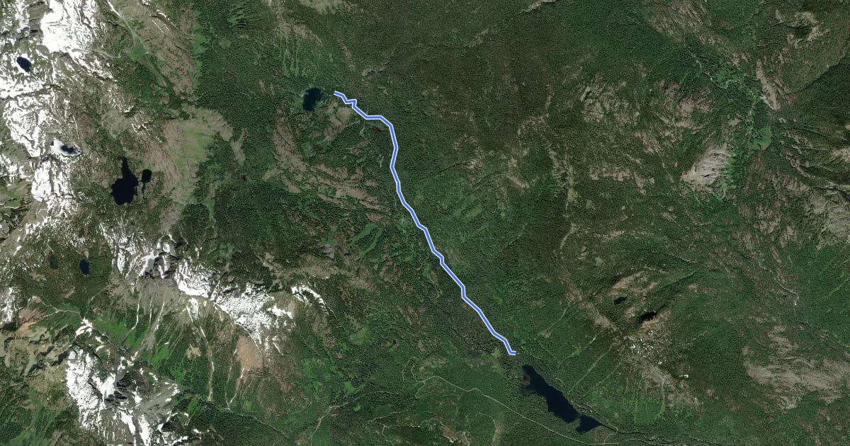 Маршрут Pete Lake Trail на спутниковом снимке