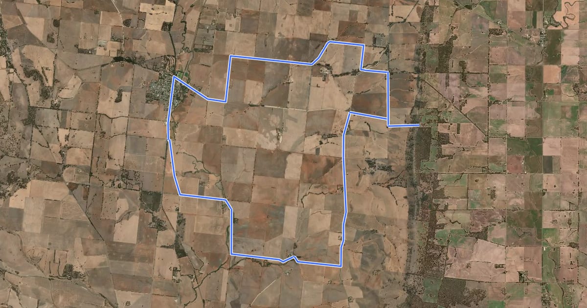Маршрут Peters Hill Trail на спутниковом снимке