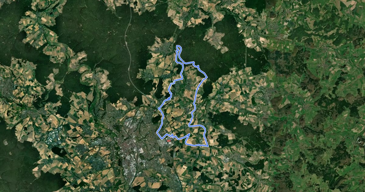 Маршрут Petersberg 5 на спутниковом снимке