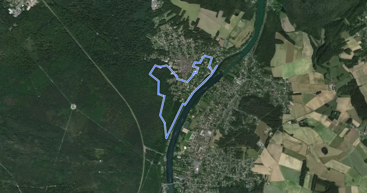Маршрут Petit Barbeau на спутниковом снимке