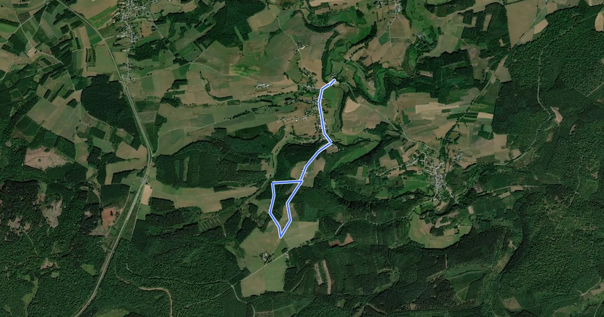Маршрут Petit Tour de Martilly на спутниковом снимке