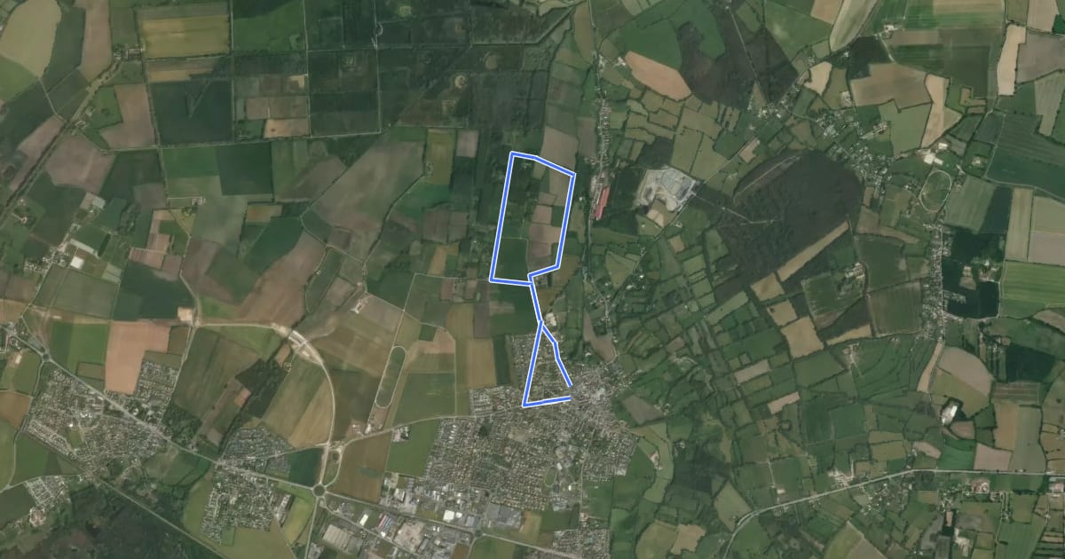 Маршрут Petit Tour des Marais на спутниковом снимке