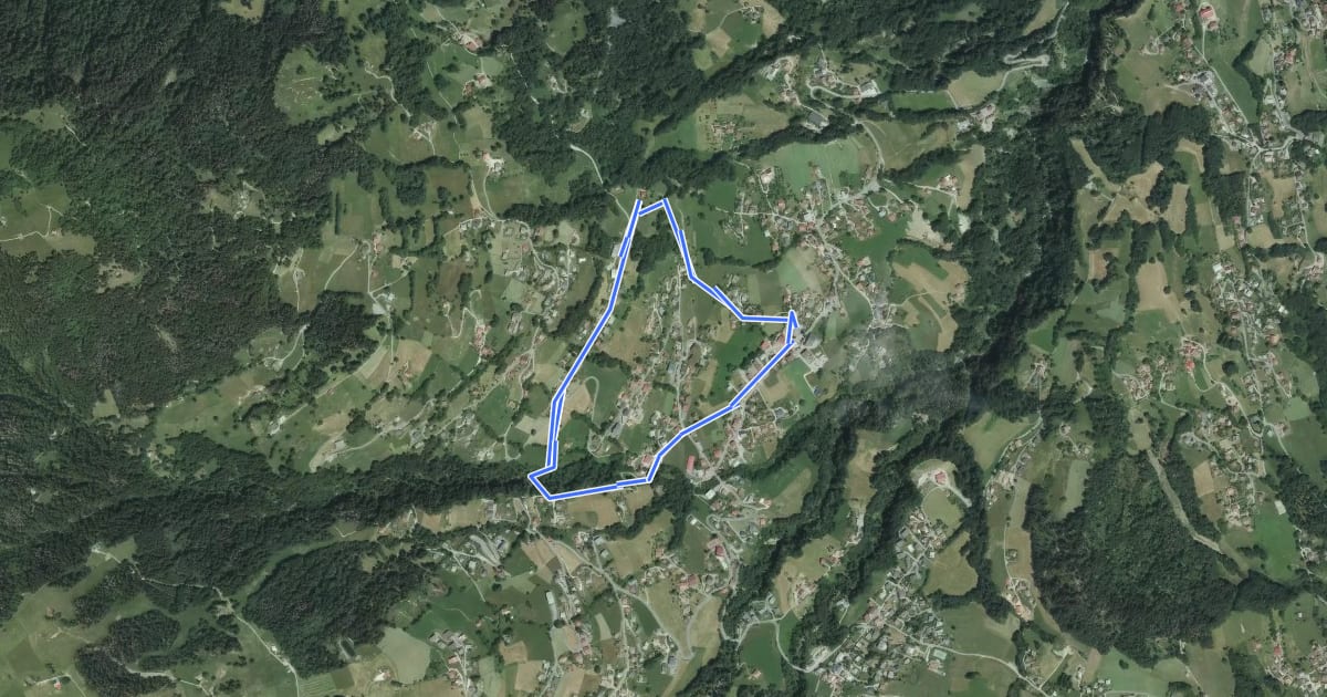 Маршрут Petite Boucle de la Plagne - Été на спутниковом снимке