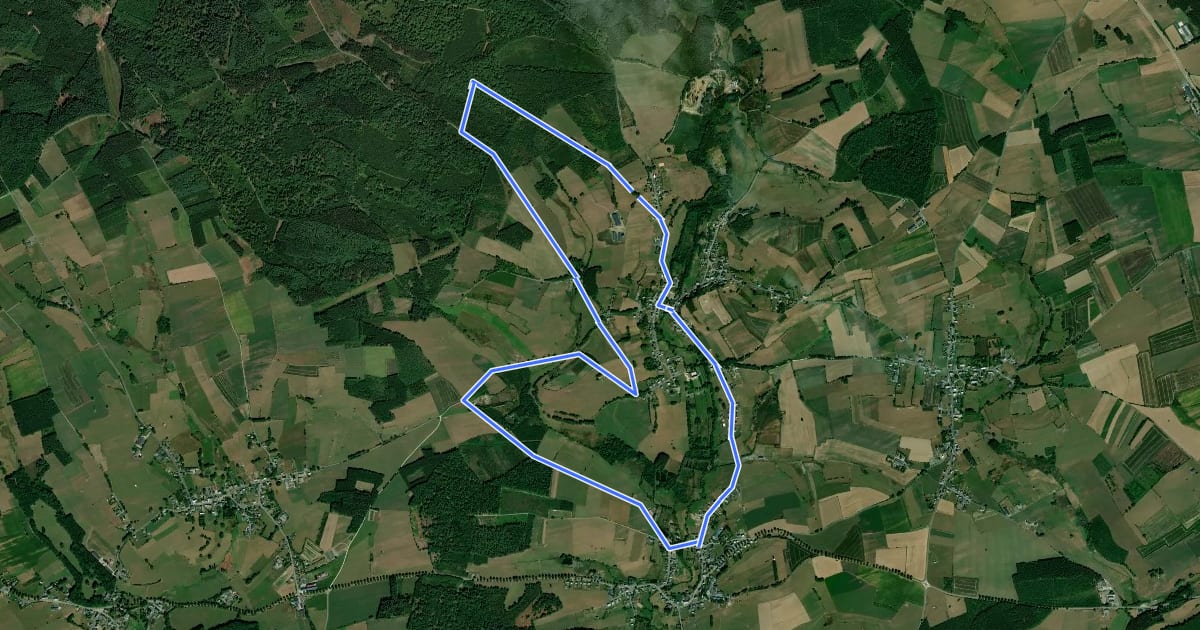 Маршрут Petite promenade paysagère de la Rosière на спутниковом снимке