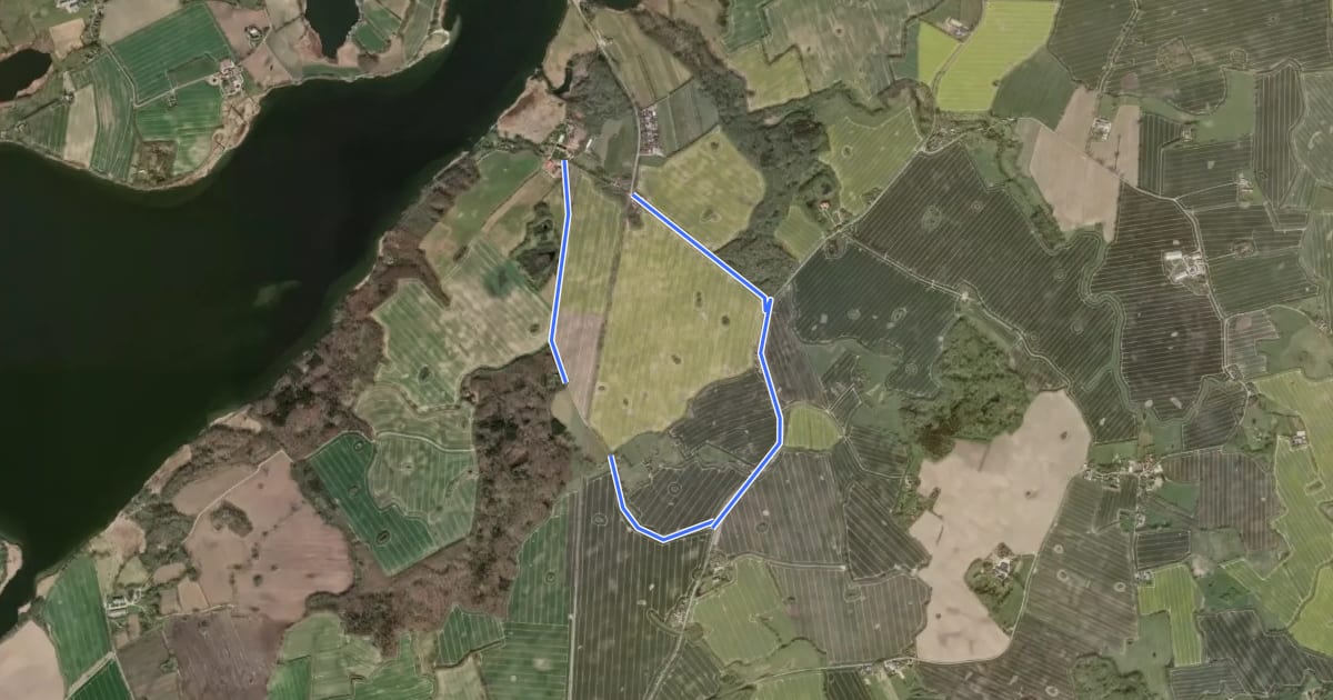 Маршрут Petri-Route Rieseby на спутниковом снимке