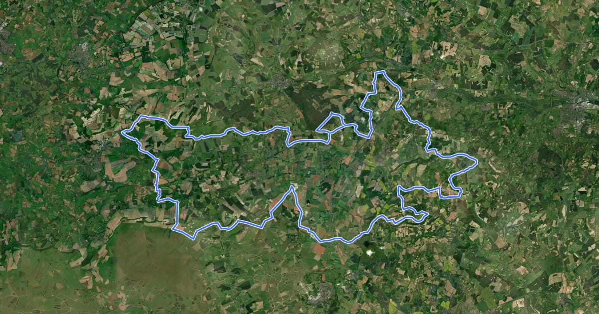 Маршрут Pewsey Vale Circular Walk на спутниковом снимке