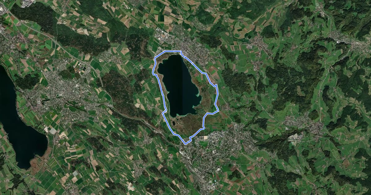 Маршрут Pfäffikersee-Route на спутниковом снимке