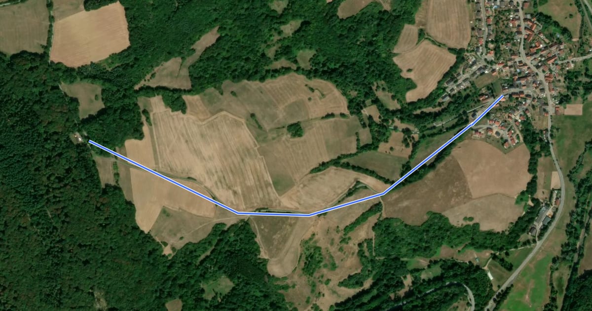 Маршрут Pfälzer Höhenweg Zuweg Rutsweiler на спутниковом снимке