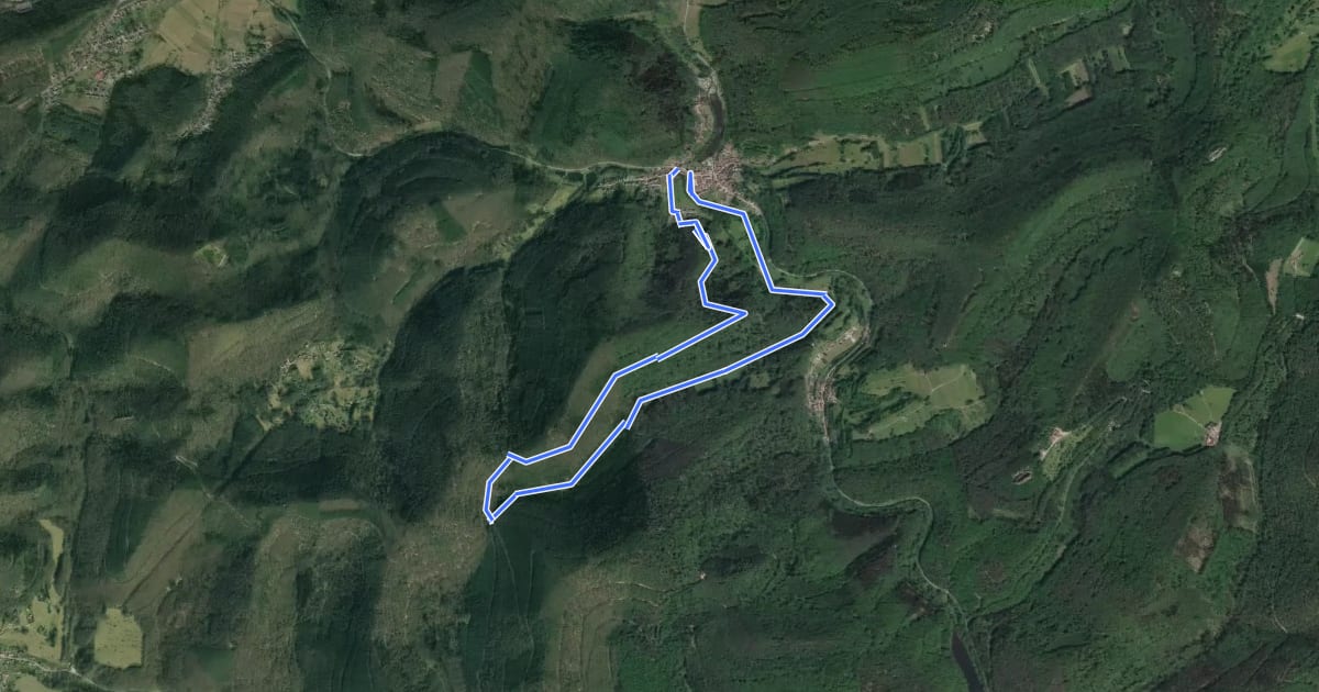 Маршрут Pfälzerwald Gelber Punkt #5 на спутниковом снимке