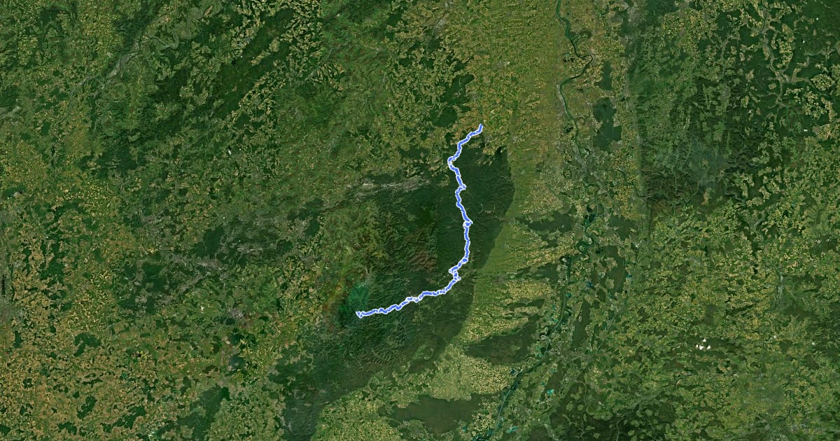 Маршрут Pfälzerwald Grün-Blauer Balken на спутниковом снимке