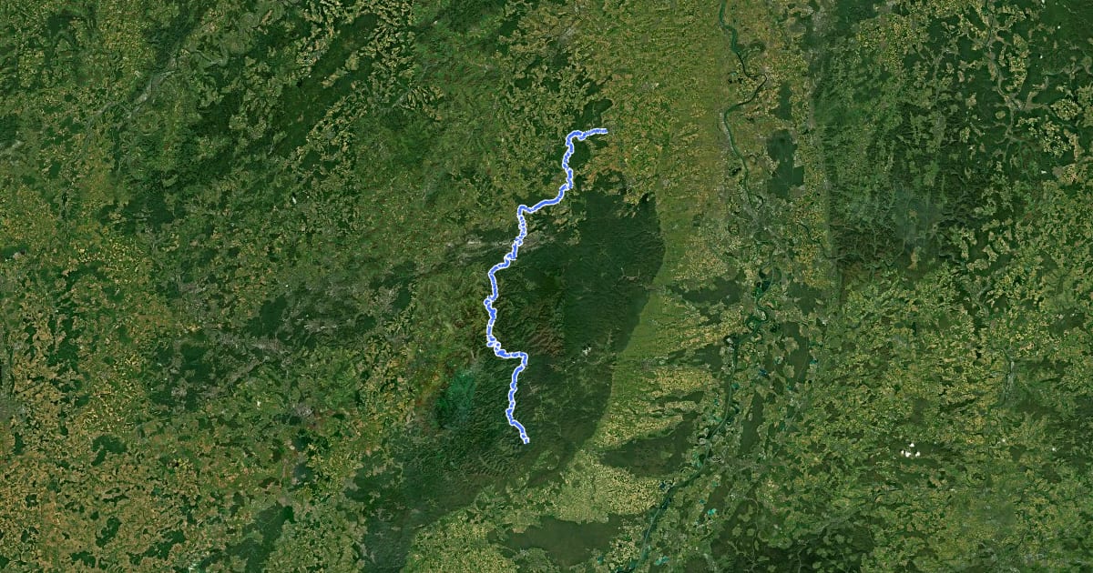 Маршрут Pfälzerwald Grün-Gelber Balken на спутниковом снимке