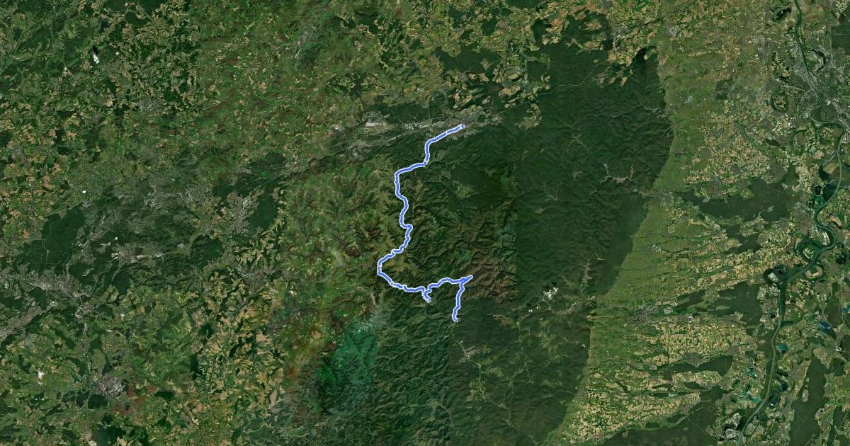 Маршрут Pfälzerwald Tour на спутниковом снимке