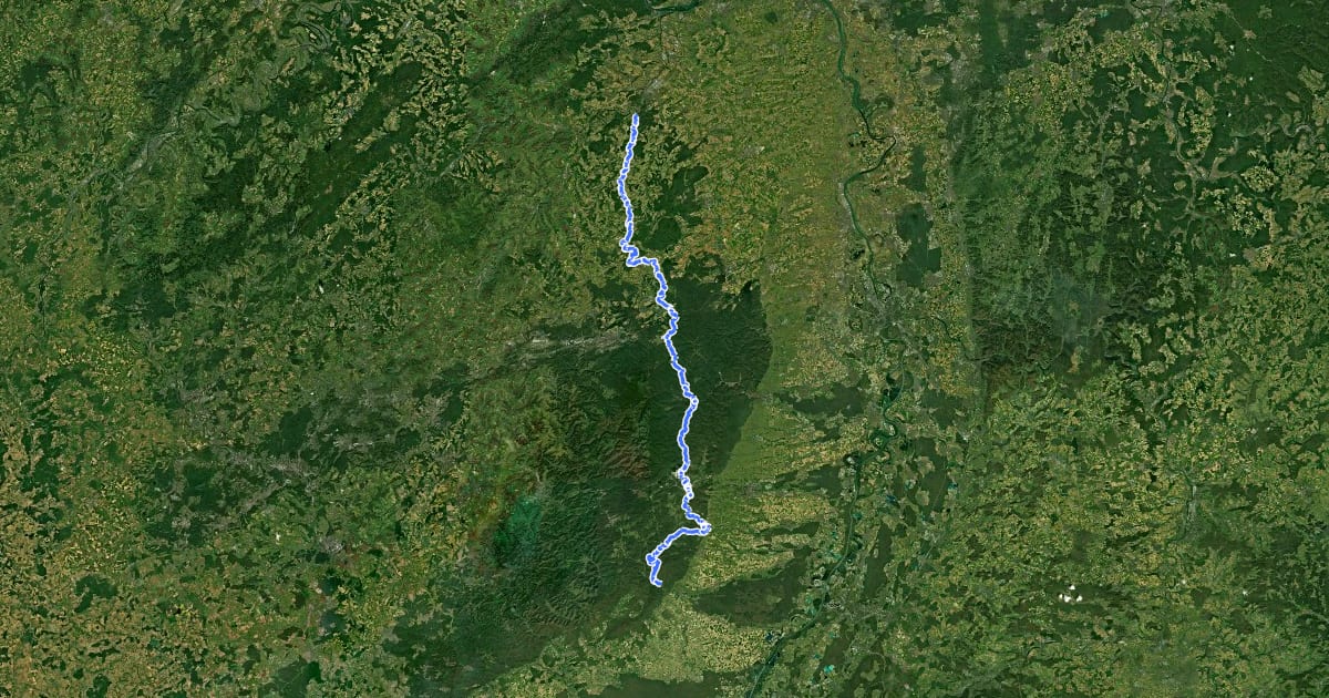Маршрут Pfälzerwald Weiß-Blau (Alsenztalweg) на спутниковом снимке