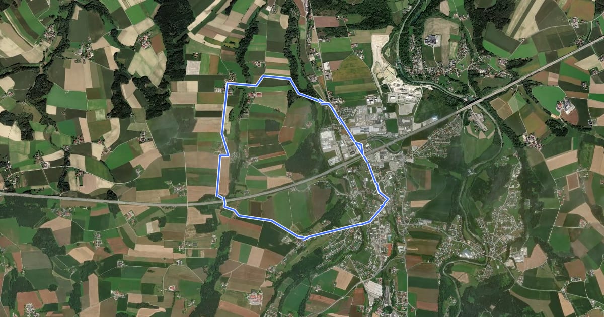 Маршрут Pfadfinderweg на спутниковом снимке
