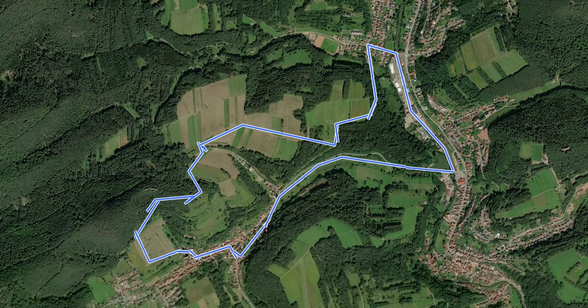 Маршрут Pfaffenberg-Tour на спутниковом снимке