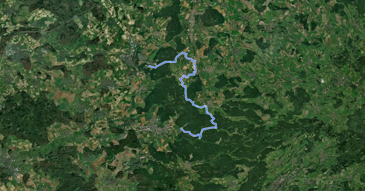 Маршрут Pfannenweg на спутниковом снимке